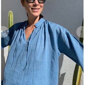 TWO New York Tie Neck Blouse Women's Top